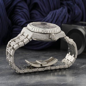 Luxury Iced Out Moissanite <b>Watch</b> <b>Arabic</b> Dial Round Diamond Hip Hop Jewellery Bust Down Statement Timepiece Shine - Product Image 4