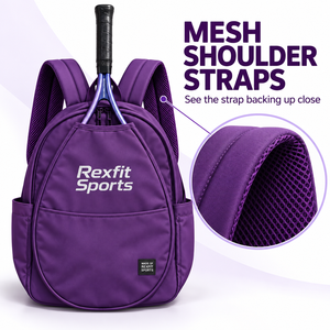Mochila Deportiva para Raquetas de Squash Personalizada con Abertura para el Mango de la Raqueta, Bolsillo Frontal Grande, Bolsillos Laterales y Correa Deportiva Ajustable - Product Image 4