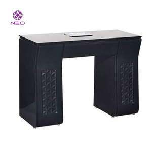 Tables de manucure professionnelles modernes MFD, mobilier de salon de manucure et ensemble de chaises, bureau à ongles avec plateau en marbre, modèle 001 110V - Product Image 2