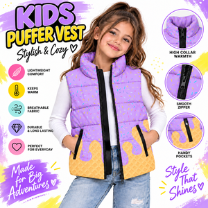 Custom Ice for Drip Puffer Vest <b>Women</b> Boutique Winter Zipper Closure Sublimated Streetwear Fashion <b>Sleeveless</b> <b>Jacket</b> - Product Image 4