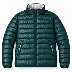 Premium Autumn Bomber Jacket Stand Lightweight Reflective Sheen Quilted Design Full Zip Closure Contrast Lining Custom Front - Product Image 1