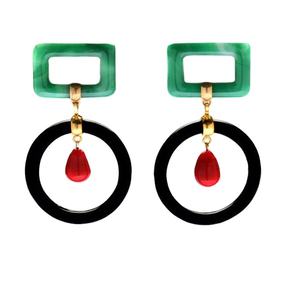 Résine blanche fabriquée en usine Design résine et bois fille peinture boucles d'oreilles légères bijoux collier bijoux de mode - Product Image 4