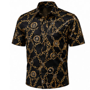 Camisa Casual Elegante para Hombre, Sólida, Transpirable, de Secado Rápido, Manga Corta, 100% Algodón, Impresión de Alta Calidad por Transferencia de Calor - Product Image 1
