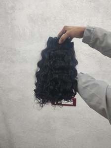 Virgin South Indian / Burmese Hair – 18" Raw <b>Curly</b> Temple Hair <b>Extensions</b> - Product Image 5