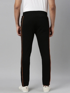 Pantalon de survêtement en molleton de coton noir respirant pour homme avec taille élastique et cordon de serrage, décontracté, pour l'hiver - Product Image 2