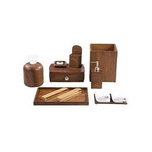 Artisan Wooden Bathroom Accessories Set Soap Dispenser <b>Toothbrush</b> <b>Holder</b> Soap Dish Bathroom Organizer Modern Home Hotel Decor - Product Image 3