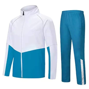 Survêtement pour homme, vêtements de sport écologiques, 100% coton, tissu respirant, broderie imprimée, ceinture élastique - Product Image 1