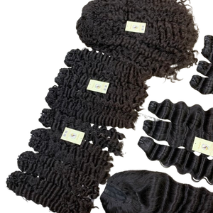 ผมมนุษย์เป็นลอนแบบชาวพม่าผมคู่สีดำธรรมชาติ - Product Image 1