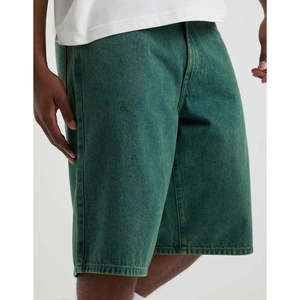Pantalones Cortos de Mezclilla Azul Cielo para Hombre, Cómodos y a la Moda, de Algodón, Secado Rápido, para Verano, Deportes, con Bolsillos, Corte Holgado - Product Image 1