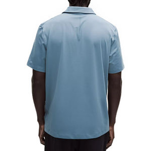 Polo de manga corta de jersey suave de marca privada para hombre, transpirable, elástico, cómodo, informal, con opción de logotipo personalizado. - Product Image 2