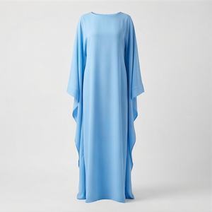 Nouvelles Robes Amples pour Femmes avec Coutures Contrastées, Manches Chauve-Souris, Abaya, Robe Longue Musulmane, Vêtements Islamiques Modestes - Product Image 1