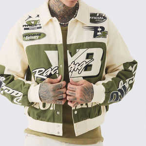 Breathable Customized 100% <b>Wool</b>/<b>Cotton</b> Men's Vintage Letterman Varsity Streetwear Jacket High Quality Chenille Embroidery Work - Product Image 2