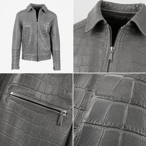 Nouvelle Arrivée - Veste d'Hiver Décontractée pour Homme en Toile Plaquée Cuir Gaufré Durable, Double Face, Col Rabattu, Design Personnalisé - Product Image 5