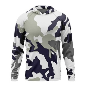Camiseta de Pesca Unisex con Capucha, Manga Larga, Camuflaje, Impermeable, Antibacteriana, Secado Rápido, UPF 50, Spandex/Poliéster - Product Image 5