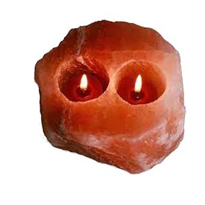 Bougeoir à sel à 2 trous pour artisanat naturel de l'Himalaya Meilleur emballage en forme naturelle de Sian Enterprises - Product Image 3