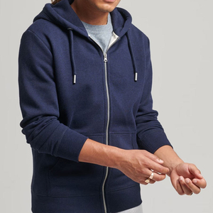 Sudadera cómoda con cremallera completa de mezcla de algodón grueso para hombre, capa base de forro polar suave, jersey de gimnasio duradero para exteriores - Product Image 4