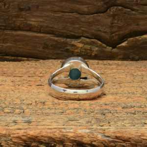 Natural Larimar <b>Ring</b> 925 Sterling Silver Handmade Blue Gemstone <b>Ring</b> Ocean Inspired Jewelry Boho <b>Statement</b> <b>Ring</b> for Her - Product Image 3