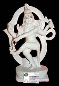 Sculpture exclusive de Shankar Ji en marbre blanc de Makrana, faite à la main, avec une main bénie en position assise, pour la prière, la maison, le bureau - Product Image 4