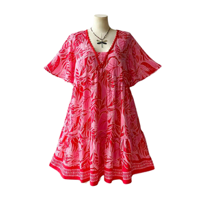 Vestido midi estampado para mujer con lazo en la cintura, vestido de moda - Product Image 2