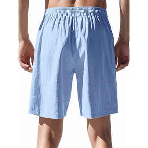 Nouveaux shorts en coton et lin pour hommes, pantalons d'été respirants de couleur unie, shorts de plage, vêtements de tous les jours, pour la maison et les loisirs en plein air - Product Image 4
