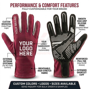 Guantes Personalizados para Simulación de Carreras con Costuras Exteriores Reforzadas, Fabricación OEM para Marcas de Karting y Compradores Mayoristas a Nivel Mundial - Product Image 4