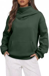 Sudadera de Alta Calidad Premium Oversize con Cuello Alto Estilo Urbano, de Algodón Afelpado, Ajuste Holgado, Casual de Invierno, Personalizable con Logo Frontal - Product Image 4