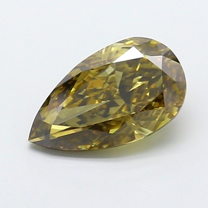 Diamant de laboratoire taille poire 3,03 carats, marron vif fantaisie VS1, certifié IGI, diamant CVD en vrac pour la fabrication de bijoux - Product Image 1