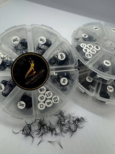 ขนตาปลอมสำเร็จรูป Private Label แบบ 3D 4D 5D 6D 10D 14D  ฐานแหลม  ความยาวผสม 500 1000 ช่อ  บรรจุกล่องรักษ์โลก ขายส่ง - Product Image 4