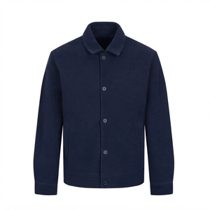 Chaqueta Cortavientos Varsity para Hombre, con Capucha, Forro de Lona y Felpa, Chaqueta Casual de Invierno, Color Sólido, Personalizable, Venta al Por Mayor, OEM - Product Image 2