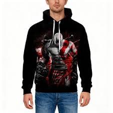 Sudadera con Capucha Gráfica Kratos, Estampado Completo Premium, Ropa Urbana, Sudadera de Juego para Hombre al por Mayor, Sudadera de Forro Polar de Alta Definición con Diseño de Guerrero Espartano - Product Image 3