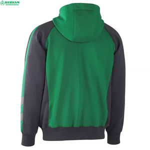 Sweat à capuche streetwear en coton épais à double fermeture éclair, coupe courte, gris clair, oversize, épaules tombantes, coupe carrée - Product Image 4