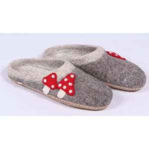 Mushroom Design Felt Home <b>Slippers</b> - Product Image 1