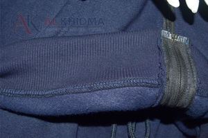 Sweat-shirt à capuche en molleton 100 % coton respirant bleu marine pour femme, pull à manches longues, vêtement d'hiver, sportswear personnalisé - Product Image 6