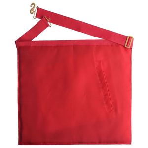 Delantal Masónico del Rito Escocés de la Rosa Cruz de 18 Grados, Cuero Blanco y Rojo Hecho a Mano, Forma Cuadrada, Bordado de Pelícano, Logia Masónica - Product Image 5