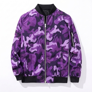 Chaquetas Bomber Casuales y Elegantes para Hombre, Estilo Urbano, para Exteriores, con Logotipo Personalizado OEM, Chaquetas de Trabajo con Forro y Estampado Hip Hop para Invierno - Product Image 1