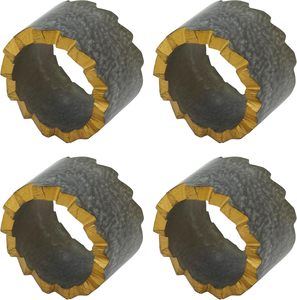 Anneaux de serviette en résine marbrée durables, élégants supports de table faits à la main pour anniversaire, décoration de table moderne et luxueuse - Product Image 2