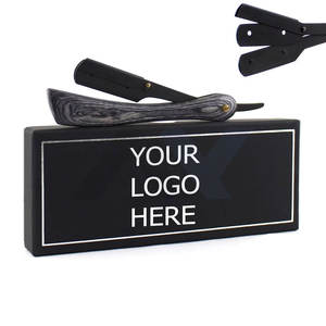 Navajas de afeitar rectas profesionales para barbería y salón, para afeitar y recortar barba y cabello - Product Image 1