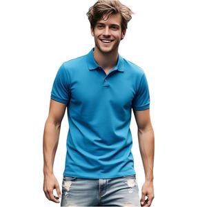 เสื้อโปโลมีปกแขนสั้นสำหรับผู้ชายเสื้อโปโลปักโลโก้บริษัทของคุณสำหรับผู้ชายไซส์ใหญ่พิเศษผ้าฝ้าย - Product Image 1