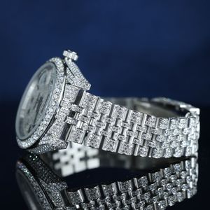 Reloj Mecánico de Alta Gama con Moissanita y Acero Inoxidable, Correa de 16 mm, Esfera con Indicadores, para Profesionales de Negocios, Disponible para la Venta - Product Image 4