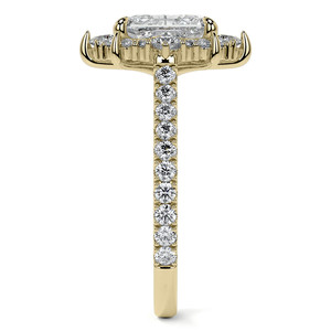 Anello di Fidanzamento Gema by Creative Natural in Oro Massiccio 14k/18k con Diamante Coltivato in Laboratorio Taglio Radiant e Halo Graduato per Donne, Certificato IGI - Product Image 5