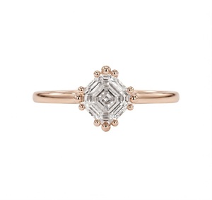 Anillo de Diamantes Solitario de Oro de 10K con Certificado IGI, Anillo de Compromiso con Diamante de Corte Asscher de 5.5mm, 1CT, Color E, VS, Diamante de Laboratorio CVD - Product Image 3