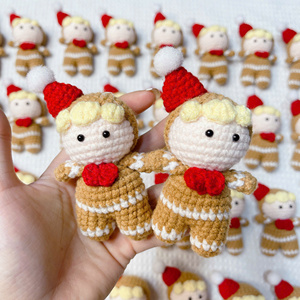 Porte-clés de Noël en crochet personnalisé, fait main, motif Père Noël, arbre, couronne, ornement, cadeau promotionnel pour événements, souvenir de vacances, vente en gros - Product Image 6