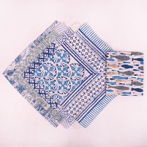 Pañuelo orgánico estampado a mano, bufanda ligera de algodón estilo bohemio, para la cara, el cabello o el cuello, accesorio de moda sostenible unisex - Product Image 4