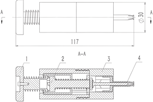 ตัวยึดชั่วคราวแบบลม/นิวเมติกสำหรับงานหนัก รูปทรงกระบอก ยี่ห้อ Alva Engineers รุ่น 04-CBXL-5/32 ขนาดรู 2.5-5.0 มม. ทำจากทองเหลือง/สีดำ - Product Image 2