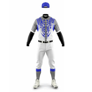 <b>Baseball</b> Uniform Player Practice Wear Kits Full Sublimated Design Lightweight Mesh Polyester Anti-Bacterial Multi Color Uniform - Product Image 2