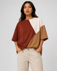 Camiseta Extra Grande de Algodón Grueso para Mujer, Personalizada con Logotipo Gráfico, de Alta Calidad, Transpirable, Tejida, Lisa, para Uso en Verano - Product Image 6