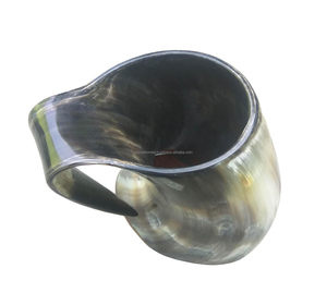 Chope à bière traditionnelle de 6 pouces, de qualité supérieure, polie, étanche, en corne, avec motif animalier, pour l'exportation - Product Image 4