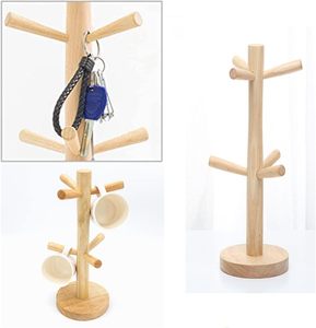Soporte para Tazas, Soporte de Bambú para Tazas, Soporte de Tazas para Encimera, Soporte para Tazas de Café con 6 Ganchos - Product Image 3