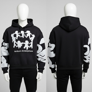 Mens Cotton Fleece Zipper-up Hoodies Wholesale Solid Pattern <b>Hip</b> Hop Fashion Breathable With Customizable Logo Winter - Product Image 2