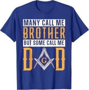 T-shirt Maçonnique pour Papa Maçon, Compas et Équerre, Importé, Type de Fermeture : À Enfiler - Product Image 3